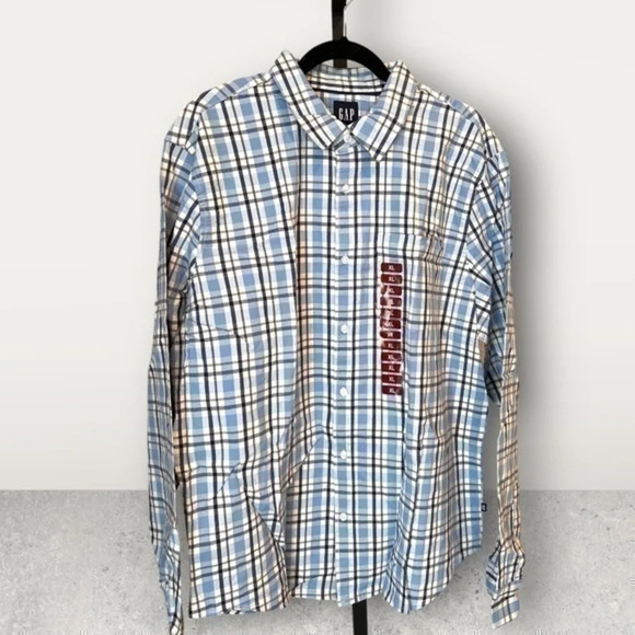 GAP Long sleeve poplin shirts ~ GLACIER GRAY~ Size - XL with a little stretch - Picture 1 of 7